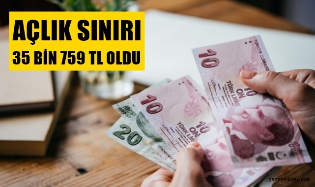 Açlık sınırı 35 bin 759 TL oldu