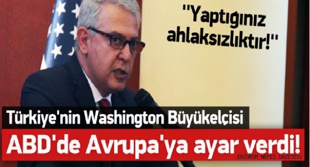 ABD Büyükelçimizden Avrupaya Ayar