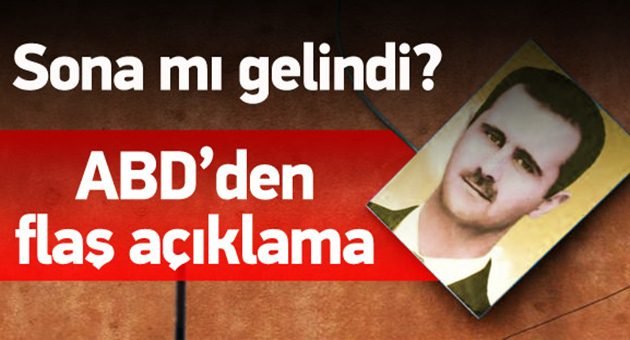 ABD'den Flaş Esed Açıklaması