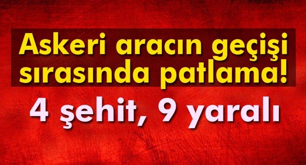 Acı Haber Şemdinli'den Geldi, 4 Şehit!