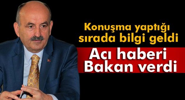 Acı Haberi Bakan Müezzinoğlu Verdi