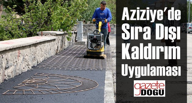 Aziziye'de Kaldırımlar Yenileniyor