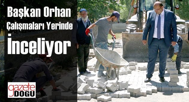 Aziziye'de Kilitli Taş Çalışması Devam Ediyor