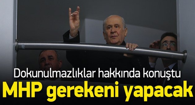 Bahçeli'den Dokunulmazlık Açıklaması