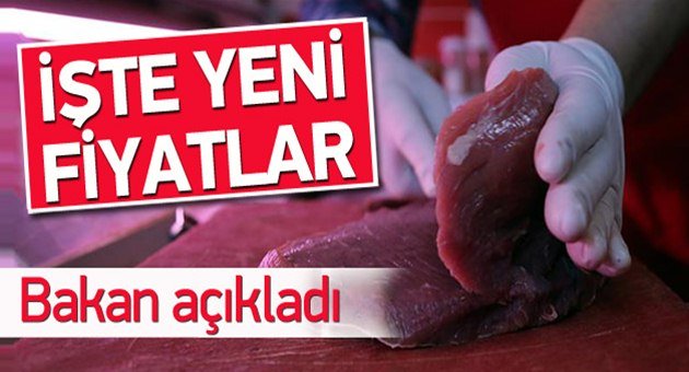 Bakanlık Et Fiyatlarını Açıkladı