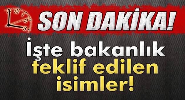 Bakanlık Teklifleri Belli Oldu