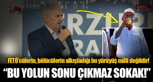 Başbakan Yıldırım Erzurum'da Konuştu