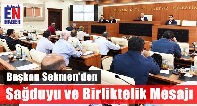 Başkan Sekmen'den Provokatif Eylem Uyarısı