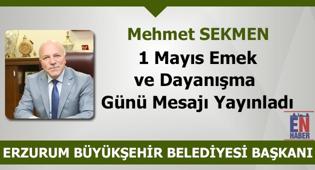 Başkan'dan 1 Mayıs Mesajı