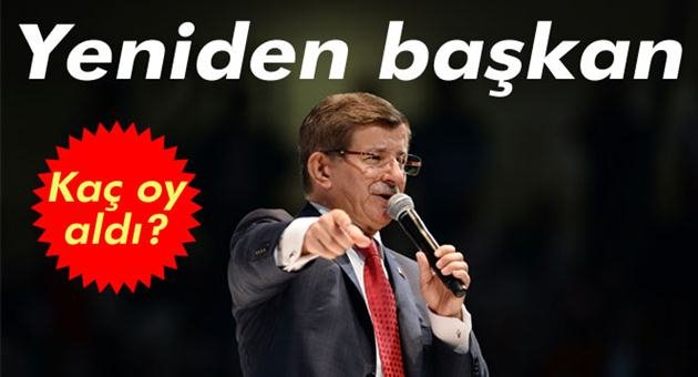 Davutoğlu Yeniden Genel Başkan
