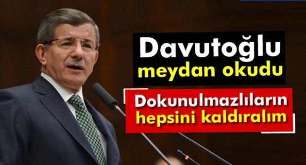 Davutoğlu'ndan Dokunulmazlık Resti