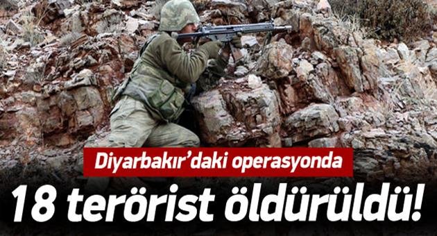 Diyarbakır Operasyonunda 18 Kelle Alındı