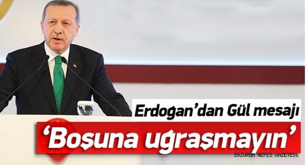 Erdoğan'dan Net Mesaj