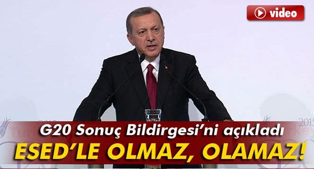G20 Sonuç Bildirgesi Açıklandı