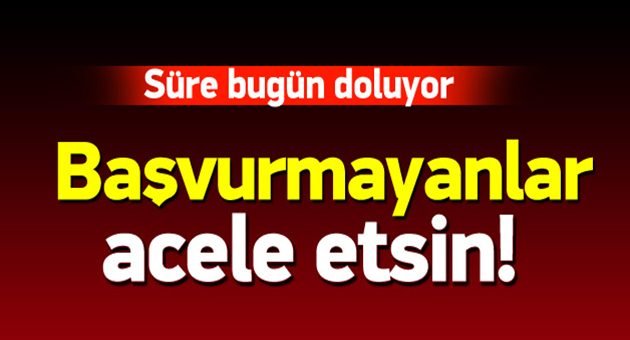 Gelir Testi İçin Son Gün
