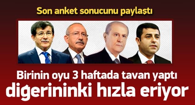 HDP Eriyor, AK Parti Yükselişte