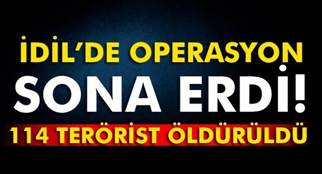 İdil'de Sona Gelindi