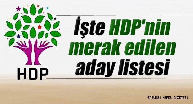 İl İl HDP Aday Listesi