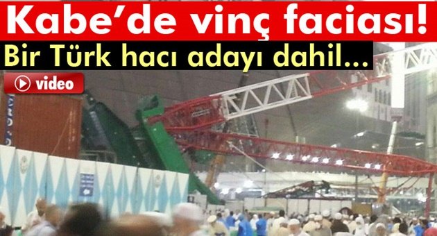 Kabe'de Vinç Kazası:87 Ölü