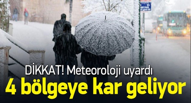 Meteoroloji'den Kar ve Fırtına Uyarısı