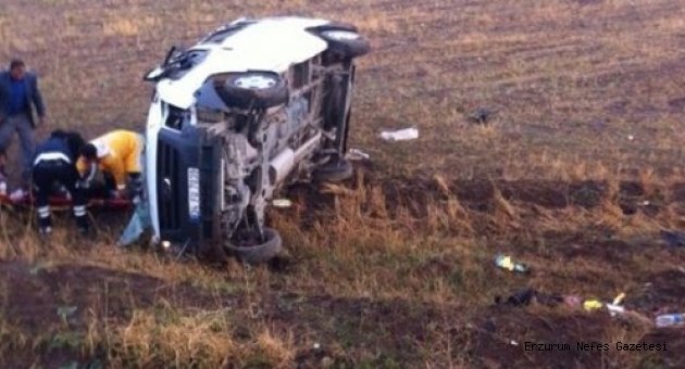 Otomobil Tarlaya Uçtu: 5 Yaralı