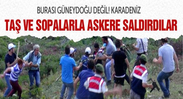 Rize'de Vatandaşlar Askere Saldırdı!