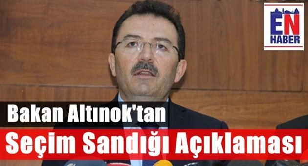 Bakan Altınok'tan Sandık Açıklaması