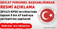 5 Bin 67 Kadro Ataması Geliyor