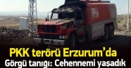 Erzurum'da, Hainler Şantiye Basıp Araçları Yaktırlar