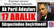 1 Kasım Seçimleri Öncesi, Özel Bir Yazı