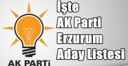 İşte AK Parti Erzurum Aday Listesi