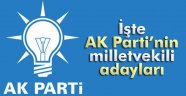 AK Parti'nin Aday Listesi