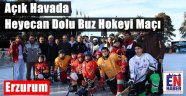 Erzurum'da Süs Havuzunda Buz Hokeyi