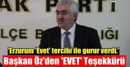 Başkan Öz'den Dadaşlara 'EVET' Teşekkürü