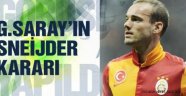 Galatasaray Sneijder Kararını Verdi