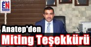 Anatepe'den Miting Teşekkürü