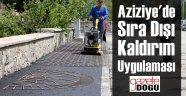 Aziziye'de Kaldırımlar Yenileniyor