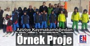 Aziziye'li Miniklerin Kayak Heyecanı