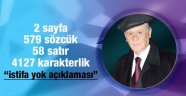 Bahçeli'den İstifa Açıklaması