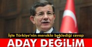 Davutoğlu Aday Olmayacağını Açıkladı