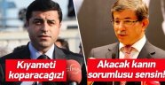 Davutoğlu Demirtaşa Sert Çıktı