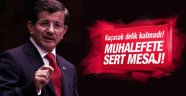 Davutoğlu'ndan Muhalefete Sert Mesaj