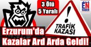 Erzurum'da Kazalar Can Aldı