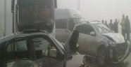 Erzurum'da Zincirleme Trafik Kazası