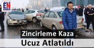 Erzurum'da Zincirleme Trafik Kazası