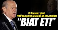 FETÖ'den Bahçeli'ye Biat Telefonu!