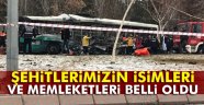 Kayseri Şehitlerinin İsimleri Belli Oldu