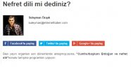 Nefret dili mi dediniz?