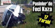 Pasinler'de Feci Kaza, 17 Yaralı!