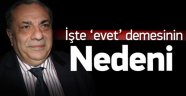 Tuğrul Türkeş'den 'Evet' Açıklaması
